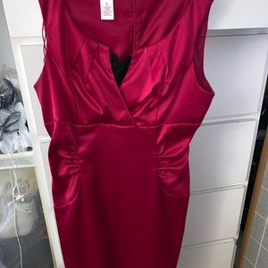 Fuchsia Satin Dress